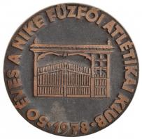 1978. 50 éves a Nike Fűzfői Atlétikai Klub / Nike 1928 F.A.K. kétoldalas Br sport emlékérem (76,5mm) T:2 patina