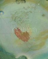 Zsolnay mosó lányok, szecessziós stílusú, eozin mázas váza. Jelzett, hibátlan. M: 16,5cm