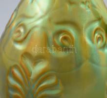 Zsolnay eozin mázas váza/korsó, jelzett, apró kopásnyomokkal, m: 30 cm