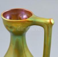 Zsolnay eozin mázas váza/korsó, jelzett, apró kopásnyomokkal, m: 30 cm