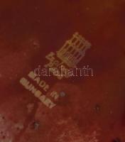 Zsolnay eozin mázas, vaddisznós névjegytartó, jelzett, 1930 körül, restaurált!, 12x16cm