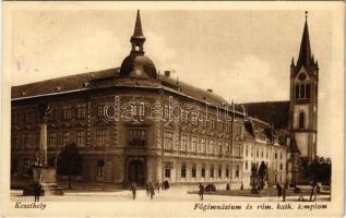 1927 Keszthely, Főgimnázium, Római katolikus templom. Barasits János kiadása