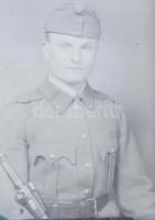 cca 1920-1940 Katonaportrék a Horthy-korszakból (egyedi és ritka viseletek), 6 db negatív üveglemeze...