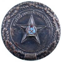 ~1950. Kiváló Hadtápmunkáért zománcozott fém jelvény (41mm) T:1- / Hungary ~1950. Kiváló Hadtápmunkáért enamelled metal badge (41mm) C:AU