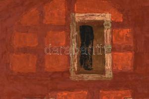 Miháltz Pál (1899-1988): Fények és árnyékok, 1974. Tojás-olajtempera, farost. Jelezve jobbra lent. H...