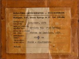 Miháltz Pál (1899-1988): Fények és árnyékok, 1974. Tojás-olajtempera, farost. Jelezve jobbra lent. H...