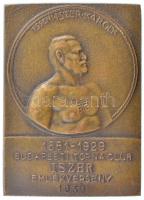 1939. Isseni Iszer Károly / Budapesti Torna Club 1861-1929 Iszer emlékverseny egyoldalas Br plakett (65x46mm) T:2 hátoldalán ragasztónyom