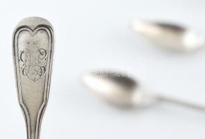 Ezüst (Ag) vegyes teáskanalak, (6db) jelzett, nettó: 84g