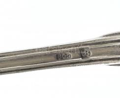 Ezüst (Ag) vegyes teáskanalak, (6db) jelzett, nettó: 84g