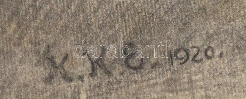 Kézdi-Kovács Elemér (1898-1976): Álló férfi akt, 1920. Ceruza, papír, jelzett. Proveniencia: a művés...