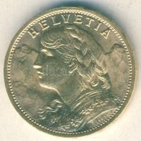 Svájc 1927B 20Fr Au 6,452g "Vreneli" T:2+