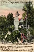 1904 Szatmárnémeti, Szatmár, Satu Mare; Kiss Gedeon szobra, városi kioszk. L.D.F. 126. / statue, kiosk (EK)