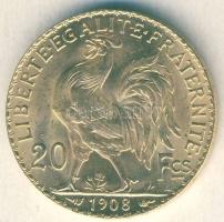 Franciaország 1908. 20Ft Au 6,452g "Marianne" T:2+