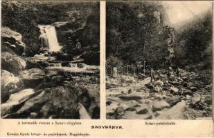 1909 Nagybánya, Baia Mare; A harmadik vízesés a Szturi-völgyben, Szturi-patak. Kovács Gyula kiadása / valley, waterfall, creek