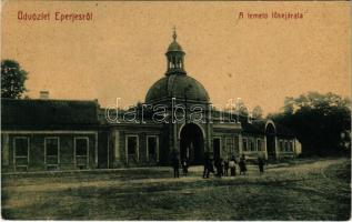 Eperjes, Presov; a temető főbejárata. W.L. (?) No. 606. / cemetery, main entrance