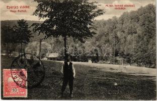 Eperjes, Presov; Eperjes vidéke, Nagy Borkút. M. kir. honvéd zászlóalj lövöldéje. Divald Károly fia kiadása / Austro-Hungarian K.u.K. military practice shooting range. TCV card (EK)