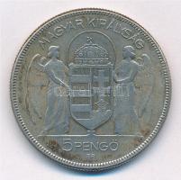 1930. 5P Ag "Horthy jobbra" T:2- patina
Adamo P8