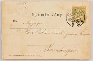 1903 Pozsony, Pressburg, Bratislava; 4-részes kihajtható panorámalap. Verlag "Bediene dich alle...