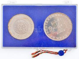 1972. 50Ft Ag + 100Ft Ag "Szent István" eredeti, sérült kék "MNB" plasztik tokba...