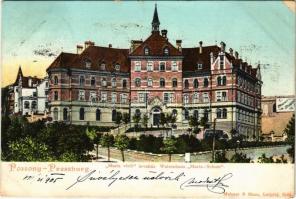 1905 Pozsony, Pressburg, Bratislava; Mária védő árvaház / Waisenhaus Maria-Schutz / orphanage (kopott sarkak / worn corners)