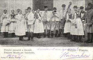 Pöstyén country men at dance
