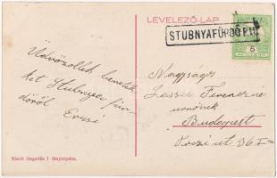 Stubnyafürdő, Túróchévíz, Stubnianske Teplice, Turcianske Teplice; vasútállomás. Hegedüs I. fényképé...