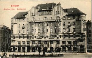 Budapest VIII. Gutenberg-Otthon a téren, Intim vendéglő és kávéház, drogéria (Műemlékvédelem alatti szecessziós épület)