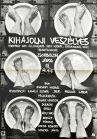 1978 Szyksznian Wanda (1948- ): Kihajolni veszélyes, filmplakát, MOKÉP-MAHIR, 2100 pld., hajtva, 56,5x39,5 cm