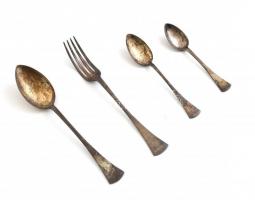 Ezüst (Ag) keresztelőkészlet díszdobozban, jelzett, nettó: 158g