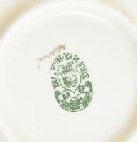 Zsolnay pillangó mintás tál, kézzel festett, jelzett, hibátlan, d: 30 cm