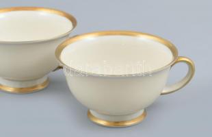 Rosenthal 4 személyes mokkáskészlet, aranyozott porcelán, jelzett, hibátlan