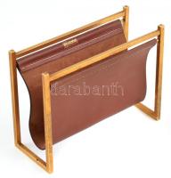 Delvaux bőr és réz levéltartó, m: 12,5cm