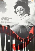 1981 Vérvonal, főszerepben: Audrey Hepburn, filmplakát, BKKM Mozi Rota, 3500 pld., hajtva, 56x38,5 cm