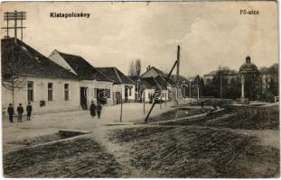 1917 Kistapolcsány, Topolcianky; Fő utca, Főhercegi kastély / main street, castle (Rb)