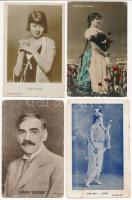 10 db RÉGI színészes motívum képeslap vegyes minőségben / Actors - 10 pre-1945 postcards in mixed quality