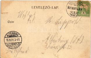 1901 Nagyszombat, Tyrnau, Trnava; Pázmány tér, Invalidus templom és rokkantak háza / square, church ...