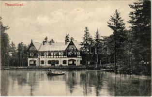 Thurzófüred, Kupele Turzo (Gölnicbánya, Gelnica); Thurzó ház a tóval. Feitzinger Ede No. 734. / villa with lake