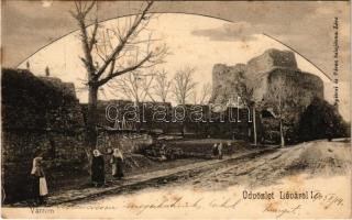 1903 Léva, Levice; várrom. Nyitrai és Társa kiadása / Levicky hrad / castle ruins (fl)