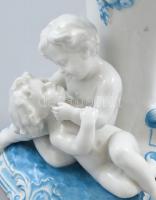 Puttós váza, porcelán, jelzett, hibátlan, m: 19cm