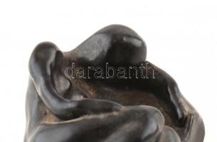 Figurális hamutál, kerámia, jelzés nélkül, kopott, m: 5 cm