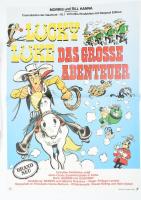 1983 Lucky Luke, Das grosse Abenteuer, német nyelvű rajzfilm plakát, hajtva, 83,5x59 cm