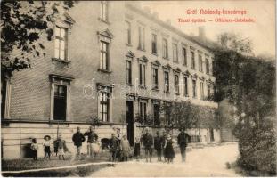 1912 Budapest IX. Gróf Nádasdy kaszárnya tiszti épülete. B. Ö. kiadása. Haller utca 7-9. (ázott / wet damage)