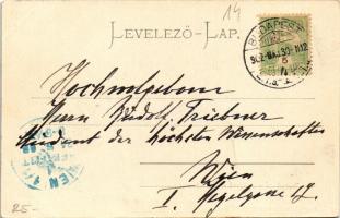 1902 Budapest, Margit híd, villamos. Stengel & Co. (EK)