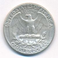 Amerikai Egyesült Államok 1962D 25c Ag T:1-,2 ph, kis karc
USA 1962D 25 Cents Ag C:AU,XF edge error...