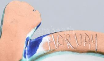 Morvay Zsuzsa (1946-): Teknős. Mázas kerámia, jelzett, hibátlan m: 8 cm