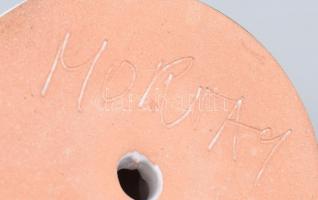 Morvay Zsuzsa (1946-): Elefánt. Mázas kerámia, jelzett, hibátlan m: 11 cm