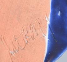 Morvay Zsuzsa (1946-): Tündér. Mázas fali kerámia, jelzett, hibátlan m: 20 cm