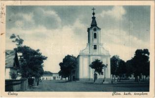 1914 Mezőcsát, Kossuth utca, templom, Fuchs Sámuel kiadása. Schwarcz Hermann kiadása (EK)