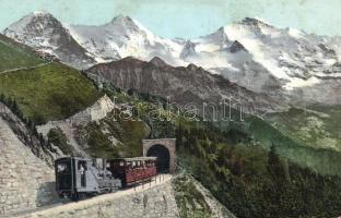 Peaks Eiger, Mönch and Jungfrau, railway tunnel
