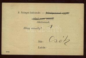 1926 Csók István festőművész aláírása a Színyei Társaság meghívóján